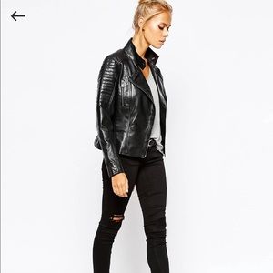 ❌SOLD❌Barney’s Leather Quilted Moto Joy